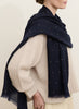 JANECARR - THE CRYSTAL WRAP IN CASHMERE - CAPTAIN - MODEL 1