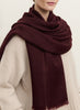 JANECARR - THE CRYSTAL WRAP IN CASHMERE - GARNET - MODEL