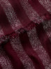 JANECARR - THE SKYLINE METALLIC CASHMERE SCARF - MARASCHINO - DETAIL