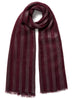 JANECARR - THE SKYLINE METALLIC CASHMERE SCARF - MARASCHINO - TIED