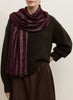 JANECARR - THE SKYLINE METALLIC CASHMERE SCARF - MARASCHINO - MODEL 2