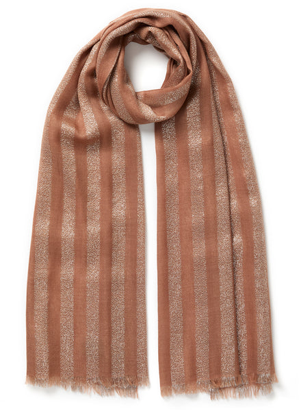 JANECARR - THE SKYLINE METALLIC CASHMERE SCARF - PLUTO - TIED