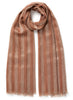 JANECARR - THE SKYLINE METALLIC CASHMERE SCARF - PLUTO - TIED