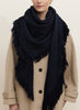 JANECARR - THE CHALET SQUARE IN CASHMERE - NAVY - MODEL