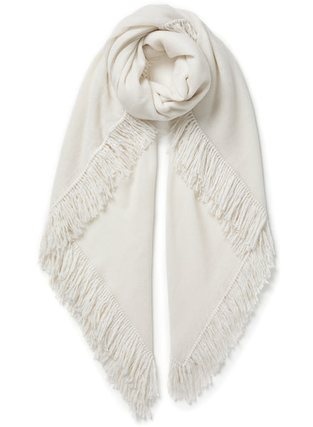 JANECARR - THE CHALET SQUARE IN CASHMERE - CHALK - TIED