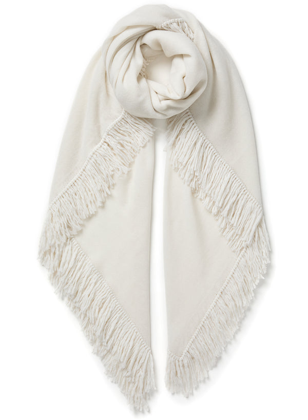 JANECARR - THE CHALET SQUARE IN CASHMERE - CHALK - TIED