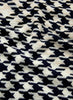 JANECARR - THE HOUNDSTOOTH SQUARE IN CHECKED CASHMERE AND WOOL - MARINER - DETAIL