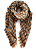 JANECARR - THE HOUNDSTOOTH SQUARE IN CHECKED CASHMERE BLEND - TIED