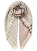 JANECARR - THE HOUNDSTOOTH SQUARE IN CHECKED CASHMERE BLEND - OWL - TIED