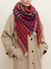 JANECARR - THE HOUNDSTOOTH SQUARE IN CHECKED CASHMERE AND WOOL - POMPIER - MODEL