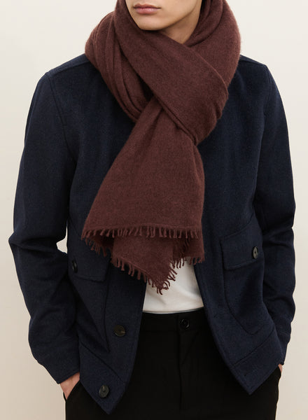 JANECARR - THE LUXE CASHMERE KNIT WRAP - ROSEWOOD - MODEL 2