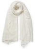 JANECARR - The Luxe Cashmere Knit Wrap, Chalk - Tied