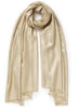 JANECARR - THE MERCURY SCARF IN METALLIC CASHMERE - BULLION - TIED
