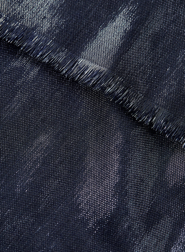 JANECARR - THE MERCURY SCARF IN METALLIC CASHMERE - MILKY WAY - DETAIL