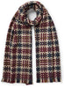 JANECARR - THE PLAID SCARF IN CASHMERE BLEND - BEETROOT - TIED