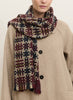 JANECARR - THE PLAID SCARF IN CASHMERE BLEND - BEETROOT - MODEL