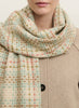 JANECARR - THE PLAID SCARF IN CASHMERE BLEND - MACADAMIA - MODEL