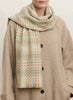 JANECARR - THE PLAID SCARF IN CASHMERE BLEND - MACADAMIA - MODEL 2