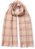 JANECARR - THE PLAID SCARF IN CASHMERE BLEND - CAMEO - TIED