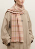 JANECARR - THE PLAID SCARF IN CASHMERE BLEND - CAMEO - MODEL
