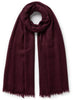 JANECARR - THE LÉGÈRE FINE CASHMERE SCARF - RAISIN - TIED