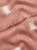 THE IKAT SCARF - Blush two tone pure cashmere woven scarf - detail