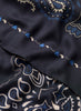 JANECARR 260304-1125 – The Classic Bandana Square – Modal – Cashmere – Col. Navy - Detail