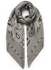 JANECARR 260304-1147 – The Classic Bandana Square – Modal – Cashmere – Col. Dust - Tied