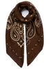 JANECARR 260304-1160 – The Classic Bandana Square – Modal – Cashmere – Col. Cocoa - Tied