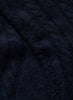 JANECARR 260306-0825 – Cable Knit Lounge Socks – Cashmere – Col. Navy - Detail