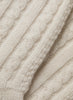 JANECARR 260306-0848 – Cable Knit Lounge Socks – Cashmere – Col. White - Detail