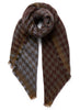 JANECARR 260319-6124 – The Houndstooth Square – Wool – Cashmere – Col. Mole - Tied
