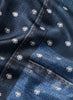 JANECARR 260334-0250 – The Diamond Denim Petit Foulard – Silk – Col. Astral - Detail