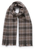 JANECARR 260373-6124 – The Plaid Scarf – Wool – Cashmere – Col. Mole - Tied