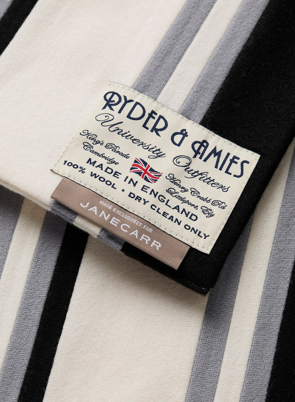 JANECARR 260396-0906 – The School Scarf – Wool – Col. Blackboard - Detail