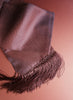 JANECARR - The Polka Dot Fringed Silk Scarf, Merlot - Lifestyle