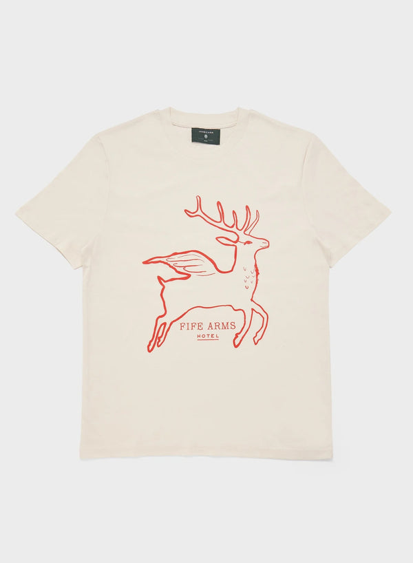 JANECARR X FIFE ARMS - T-Shirt - Flying Stag - Front