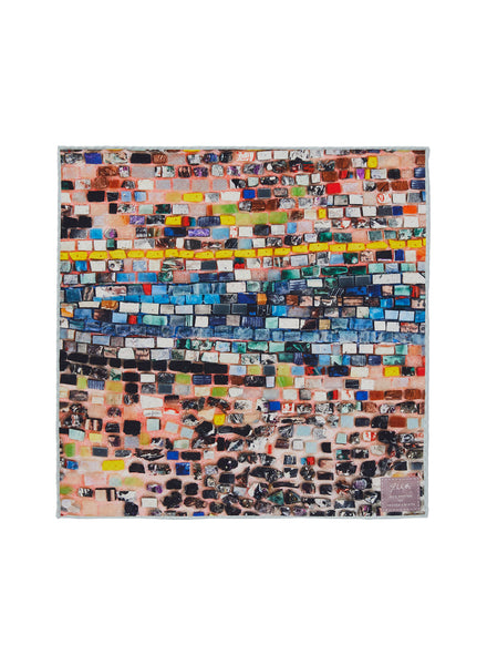 JANECARR X JACK WHITTEN QUANTUM WALL POCKET SQUARE - Printed silk pocket square - Flat