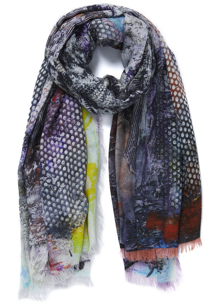 JANE CARR X JACK WHITTEN WILLI MEETS THE KEEPER WRAP - Printed modal cashmere scarf - Tied