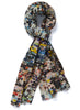 JANECARR X JACK WHITTEN THE QUANTUM WALL CRINKLE STOLE - Printed cotton silk scarf - Tied