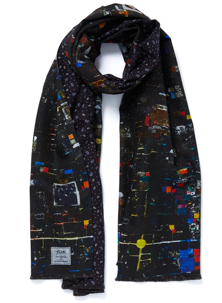 JANECARR X JACK WHITTEN THE COLLECTOR SCARF - Printed silk cotton scarf - Tied