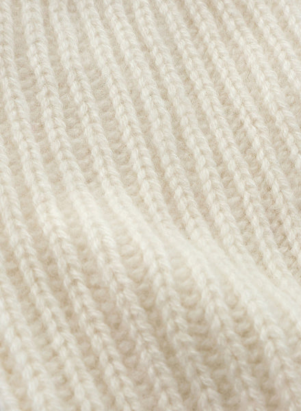 JANECARR - Set Of Two Women’s Ribbed Cashmere Socks, Taupe and white- White Detail