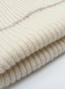 JANECARR - The Ribbed Cashmere Beanie, White And Camel - Detail