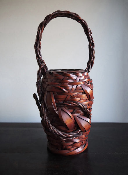 JAPANESE ANTIQUE BAMBOO IKEBANA BASKET - Lead Image