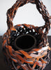 JAPANESE HANDWOVEN ANTIQUE BAMBOO BASKET - Detail 