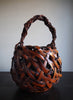 JAPANESE HANDWOVEN ANTIQUE BAMBOO BASKET - Front 