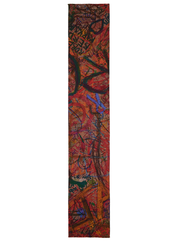 JANE CARR X DIETER ROTH TISCHMATTE SCARF - Printed cotton and silk scarf - flat