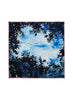 JANECARR X ZHANG ENLI BLUE TREE POCKET SQUARE - Printed silk pocket square - flat