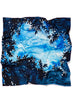 JANECARR X ZHANG ENLI BLUE TREE SQUARE - Printed silk twill scarf - flat 2