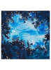 JANECARR X ZHANG ENLI BLUE TREE SQUARE - Printed silk twill scarf- flat